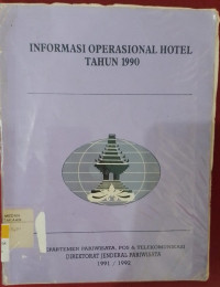 Informasi Operasional Hotel Tahun 1990