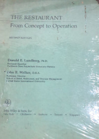 The restaurant :From concept to operation / Donald E. Lunberg and John R.walker